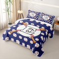 thumbnail image 3 of Erosebridal Sport Letter Monogrammed E Twin Quilt Set for Teens,Baseball Gamer Twin Coverlet Set for Boys Girls, 3 of 7