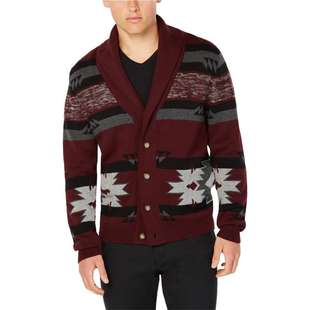American Rag Mens Drifter Cardigan Suéter, Rojo, X-Large
