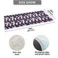 thumbnail image 3 of Haosy Navy Blue Burgundy Houndstooth Bathroom Rugs Non Slip Absorbent Soft Plush Quick Dry Bath Mat, 39"x20", 3 of 8