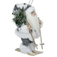 thumbnail image 4 of Northlight 9" White and Gray Skiing Santa Claus Christmas Figurine, 4 of 4