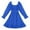 Blue, variant on Bmisegm Girls' Dresses Square Neck Long Sleeve Puff Ruffle Hem Tie Waist A Line Swing Dress Casual Girls Dress 10-11 Years