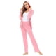 thumbnail image 3 of Dolcevida Chándal de terciopelo para mujer Conjunto de pantalones deportivos cálidos Conjunto de sudadera con capucha y pantalón deportivo Traje de jogging de terciopelo (Rosa XL), 3 of 5