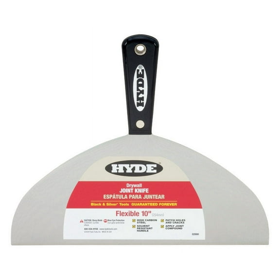 10" Hyde 02880 Black & Silver Carbon Steel Flexible Joint Knife