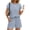Light Blue, variant on Women Rompers Summer Casual Ribbed Knit Short Jumpsuit Vacation Outfits 2026 Beach Clothes