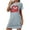 Dark Gray, variant on Zorckvet Womens Casual Nightgowns Plus Size Sleepshirts Soft Valentine Crewneck Comfy Short Sleeve Nightshirts for Women