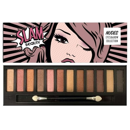 Slam Beauty Natural Nude Eyeshadow Palette, Colors may vary slightly