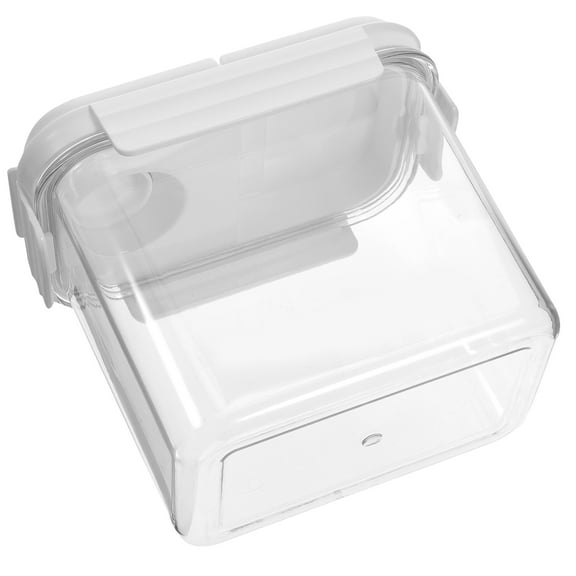 FENGGUIQU Airtight Food Storage Jar, Transparent Rectangular Container for Grains, Tea, Coffee, Kitchen Pantry Organization