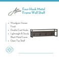 thumbnail image 5 of RiverRidge Afton 4-Hook Coat Rack Wall Mount Entryway Organizer - Weathered Woodgrain, 5 of 11