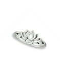 thumbnail image 4 of Oxidized Lotus Flower Filigree Vintage Ring .925 Sterling Silver Band Jewelry Female Male Size 4, 4 of 4
