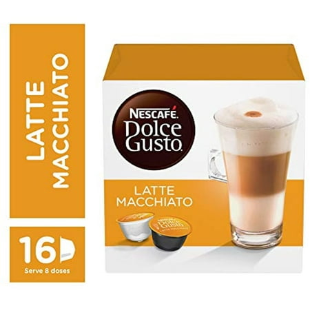 Nescafe Dolce Gusto Latte Macchiato Capsules, 16 Count