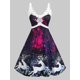 thumbnail image 1 of Vestido de Navidad de Talla Grande con Estampado de Alce de Panel de Encaje Rosegal Vestidos Estampados Tallas Grandes, 1 of 5