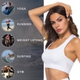thumbnail image 5 of Celivon Womens Sports Bras Drying Running Mesh Sleeveless Quick Hood Full Coverage Vest Underwear Yoga Everyday Bra, 5 of 9