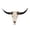 Black Horn, variant on Rustic Animals Heads Wall Decor Cow Resin Statues, Artificial Bison Skull Wall Plaque Artificial Long Cow Skull Wall Sculpture for Home,Office Black