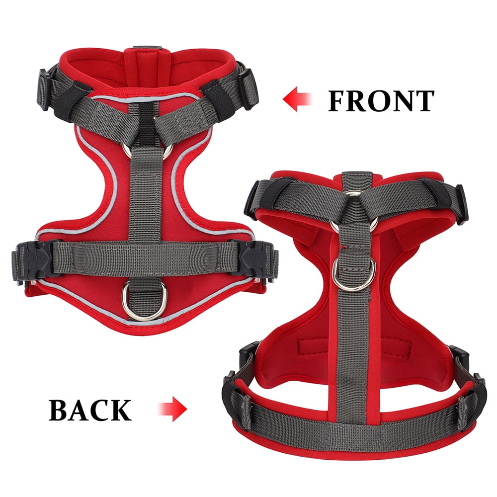 Beirui Reflective No Pull Dog Harness Soft Padded Adjustable Training Vest With Handle & 2 Leash Clips