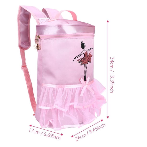 Mochila de baile, Bolso de baile para ni?a Bolso de baile de ballet lindo con encaje rosa para bailarinas Ni?as y ni?os (2 #) Ecomeon no