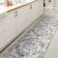 thumbnail image 4 of JONATHAN Y WASHABLE 2 x 8 Runner Rug, Keesha Bold Distressed Medallion - Cream/Blue, WSH316B-28, 4 of 9