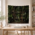 thumbnail image 5 of Vintage Bookshelf Scene with Botanical Greenery, Moody Dark Academia for Book Lovers, Botanical Wall Art Decor, Housewarming Gift Tapestry Wall Hanging for Home Library and Living Room, 5 of 7