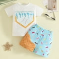 thumbnail image 2 of YDFCWXW Toddler Baby Boy Fishing Clothes Short Sleeve T Shirt Top and Fish Shorts Set 2Pcs Infant Summer Outfits (Yellow, 6-12 Months), 2 of 9