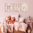 thumbnail image 4 of Coquette Pink Bow Wall Art 12x16, Coquette Poster Prints Set of 3, Preppy Bow Room Wall Decor, Girly Aesthetic Painting Decor for Girls Room College Dorm, 4 of 6