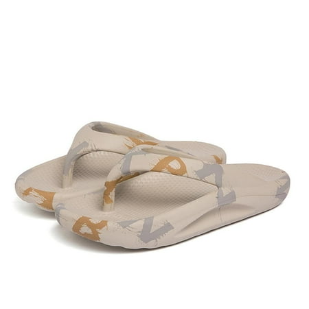 

Zanvin Womens Sandals Clearance Couple Women Men Orthotic Flip Flops Arch Support Soft Thong Sandals Slippers Khaki 35-36