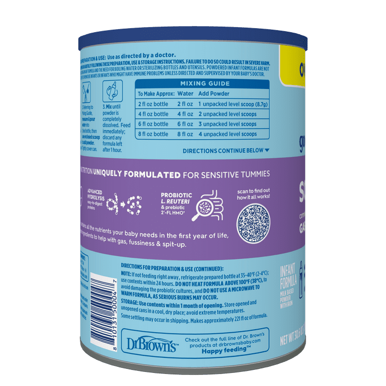 pack) Good Start Brown's Soothe Pro Baby Formula, oz