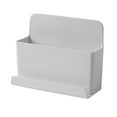 thumbnail image 2 of SPOORYYO Wall-Hanging Mobile Phone and Remote Control Storage Box - No Hole Design, Gray ABS Material Decorative Box for Home Use, 2 of 5