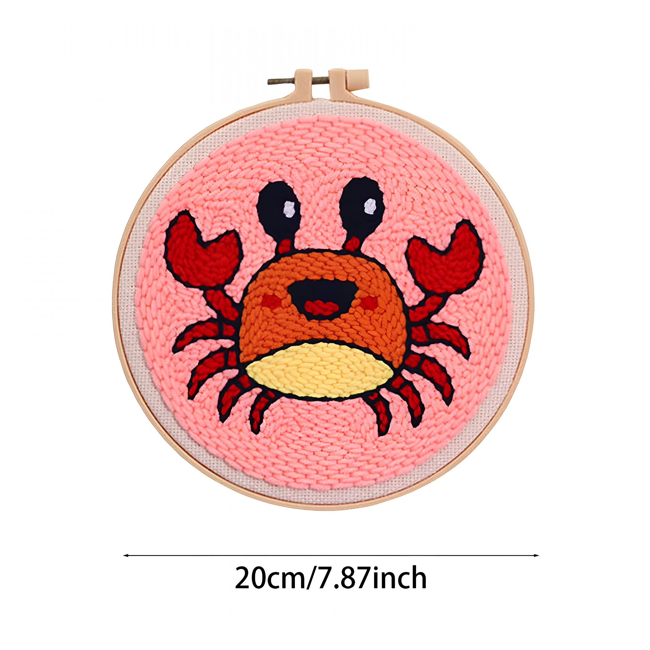 CCOCC 2026 New Diy Punch Needle Kits for Beginners Cartoon Daisy Flower with Hoop Embroidery Punch Needle Craft Set for Home Decor,Wall Art,Gift Crafting