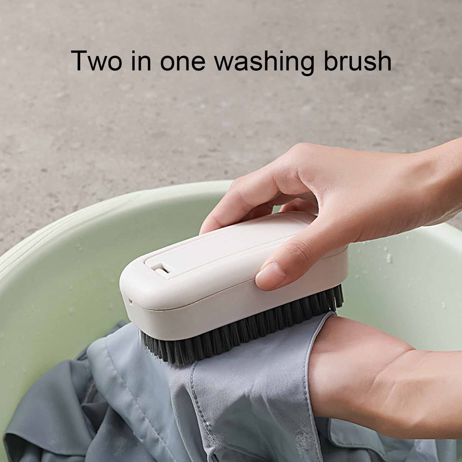 Hesroicy Laundry Brush 2 in 1 Foldable Detachable Soft Bristles Labor ...