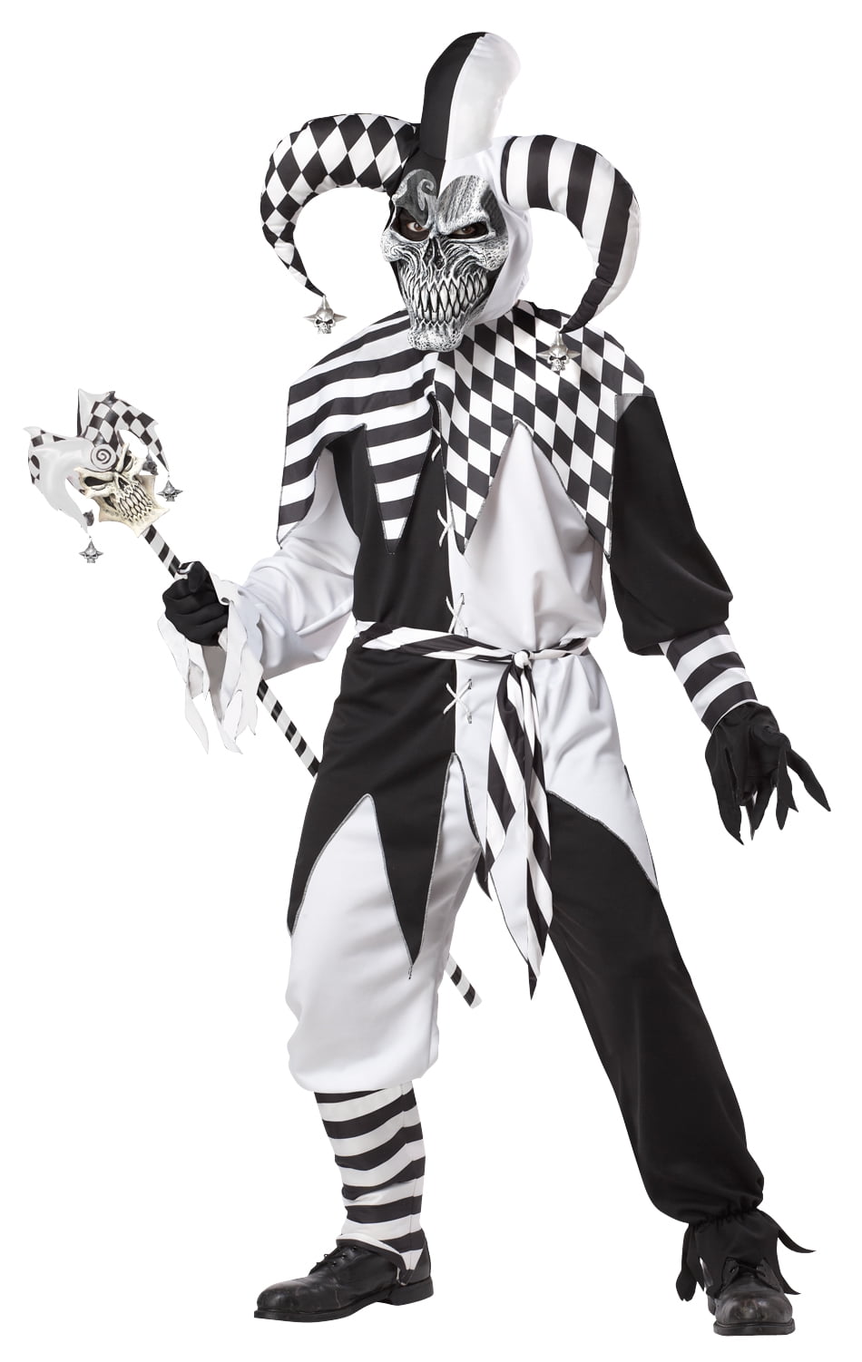Brand New Nobody's Fool Evil Jester Clown Adult Halloween Costume 