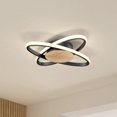 thumbnail image 1 of Atomic 15 in. LED flush mount light 5 CCT Wood, 1 of 10