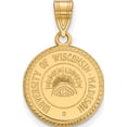 thumbnail image 1 of Ss/Gold Plated Sterling Silver With Gp Logoart University Of Wisconsin Medium Crest Pendant (22 X 15) Made In United States gp079uwi, 1 of 5
