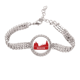 thumbnail image 1 of Moscú Rusia rojo patron de referencia Pulsera de tobillera de cadena de tenis, joyería de diamantes, 1 of 3