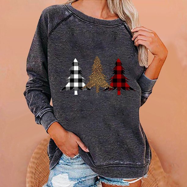 Puntoco Sudadera con capucha navideña estampada de manga larga para mujer Puntoco Puntoco-2642