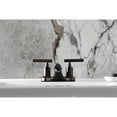 thumbnail image 3 of Kingston Brass FB5625CML Manhattan Double-Handle 4" Centerset Bathroom Faucet with Pop-Up Drain, Oil Rubbed Bronze, 3 of 7