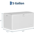 thumbnail image 2 of Coffre de Terrasse en Résine Étanche de 73 Gallons pour l'Intérieur et l'Extérieur, Contenant de Rangement Verrouillable pour Outils de Mobilier de Patio, Coffre de Terrasse Étanche Bac de Rangement de Patio pour Piscine et Jardin, Blanc, 2 of 8