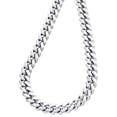 thumbnail image 3 of 10K White Gold 6.50mm Solid Miami Cuban Link Necklace Box Clasp Chain 24 Inch, 3 of 7