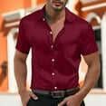 thumbnail image 2 of Mens Shirts Under $10 Men's Summer Casual Stand-up Collar Shirt for Men Fashion Button Down T-Shirt Comfy Loose Fit 2026 Working Business, 2 of 8