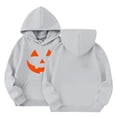 thumbnail image 5 of Abcomgle Kids Halloween Hoodies Girls Funny Pumpkin Face Graphic Sweatshirts with Hooded Oversized Long Sleeve Pullover Sweatshirts with Pocket Winter Clothes for Tween Girls,3-4 Years, 5 of 6