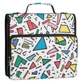 thumbnail image 5 of FORMRS Zipper Binder with Shoulder Strap 2-inch Ring 500 Sheet Capacity File Bag, Blue Triangles, 5 of 5