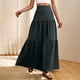 thumbnail image 5 of Faldas Elásticas de la Cintura para las Mujeres Color Sólido de la Longitud Del Tobillo de la Falda Maxi Casual Spring, Faldas Casuales para las Mujeres de Verano, 5 of 9