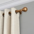 thumbnail image 4 of Elrene Home Fashions Cordelia Single Curtain Rod with Globe Ball Finial, Soft Gold, 48" x 86", 4 of 9