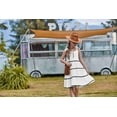 thumbnail image 4 of Arshiner Girls Summer Sleeveless Bow-Tie Straps Sundress Flowy Smocked Tiered Lace Swing Midi Dress with Pockets, 4 of 7