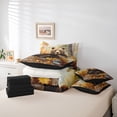 thumbnail image 5 of Homewish Jungle Brown Bear Bedding Comforter Set 7pcs for Men, Rustic Rustic Wildlife King Bedding Sets, Maple Leaf Botanical Reversible Bed Sheets, Super Cozy Room Decor, 5 of 7