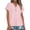 Pink, variant on Vmvidoty Womens V Neck T-Shirt Summer Short Sleeve Dressy Casual Button Tops Eyelet Fashion Tees Gray XXL