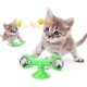 thumbnail image 1 of Juguete interactivo para gatos con forma de molino de viento, con plumas y bola de hierba gatera, con ventosa (verde), 1 of 5