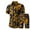 ORANGE, variant on Cloudstyle Men's Floral 2 Piece Tracksuit Short Sleeve Top and Shorts