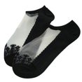 thumbnail image 1 of Women Lace Crystal Silk Short Socks Ultrathin Transparent Low Cut Socks, 1 of 1