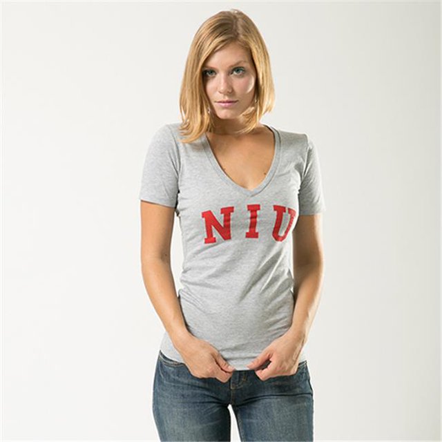 W Republic Tee-Shirt Game Day pour Femmes NIU - Gris Chiné - 2TG