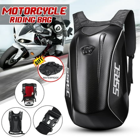 Carbon Fiber Nylon Motorcycle Backpack Motocross Riding Racing Storage Bag High-capacity (Best Motorcycle Backpack Review)