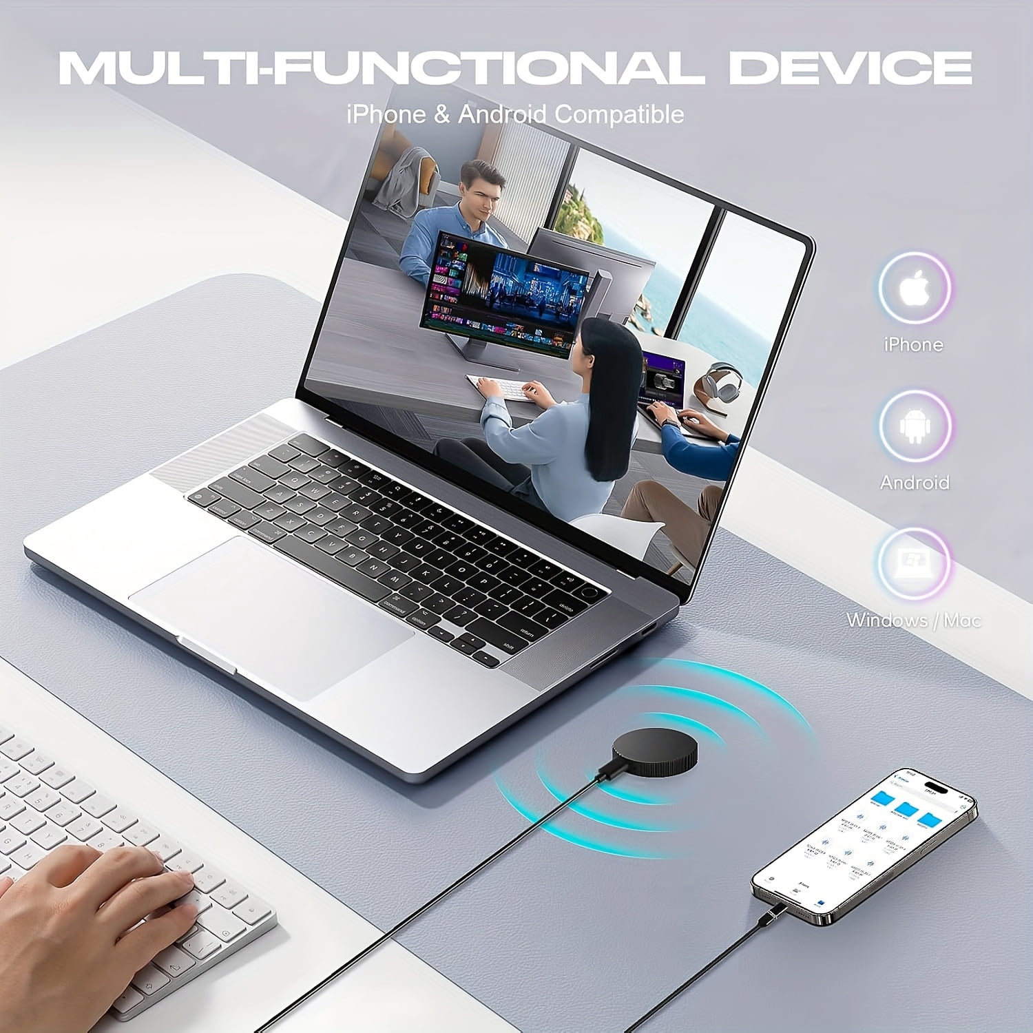64GB Voice Activated Recorder with 9800-Hour Battery, AI Noise Reduction Audio Recorder for Lectures Meetings